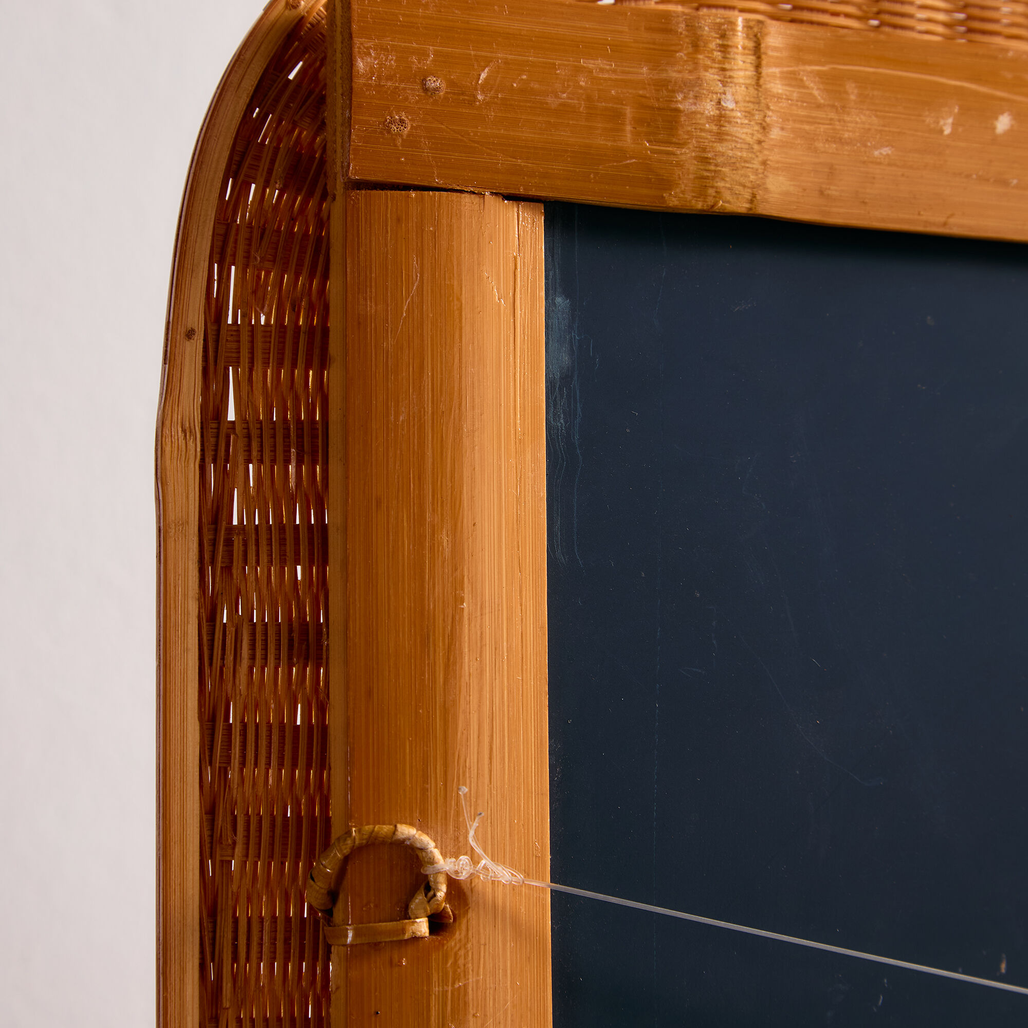 Miroir en rotin fait main