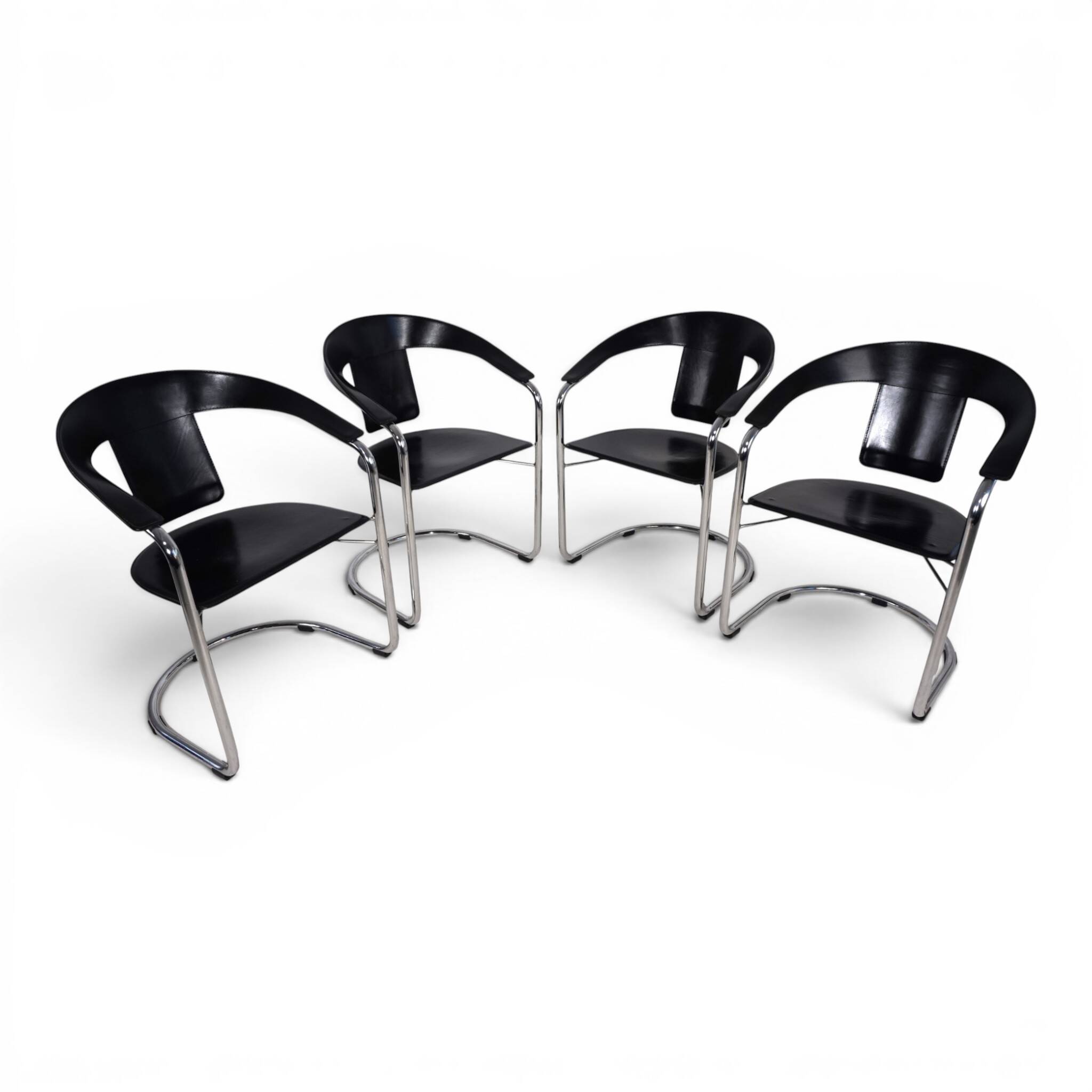 Set of 4 dining chairs by A. Rizzatto for Lo Studio
