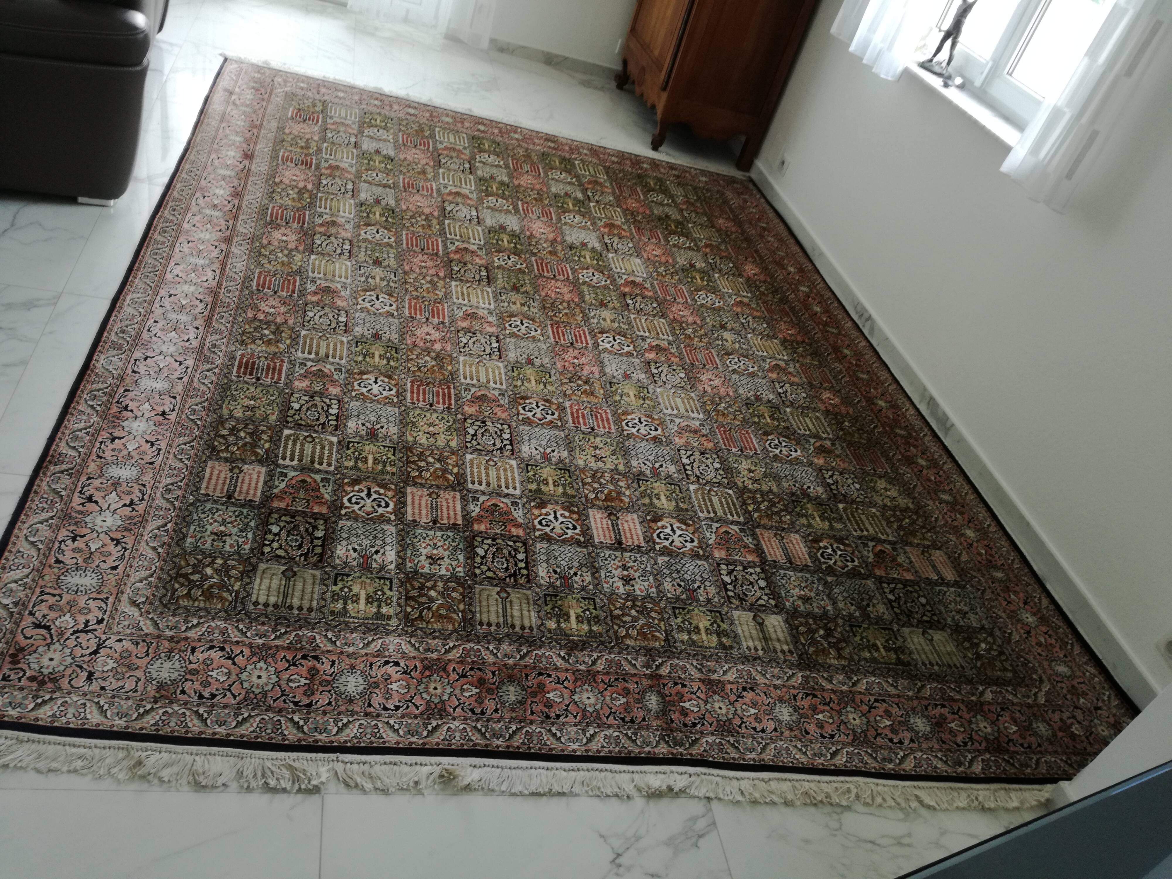 Tapis cachemire pure soie