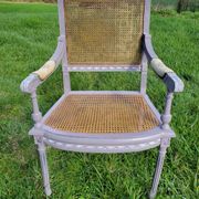 Fauteuil Louis XVI en cannage, milieu du XIXe siècle