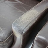 1970s pair of leather armchairs,denmark