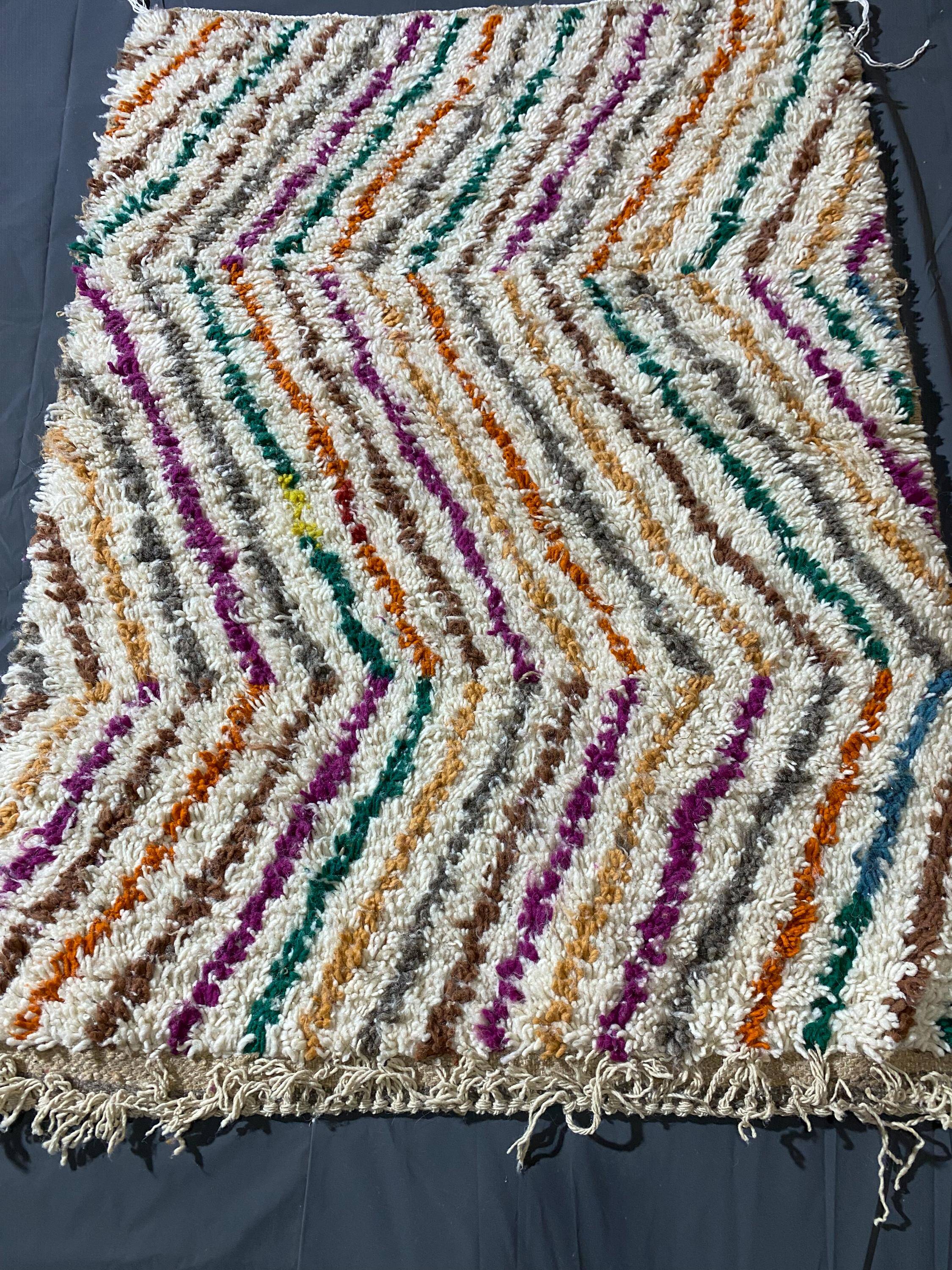 Handmade wool Berber rug 3 x 2 m