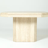 Travertine side table