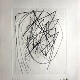 Emile gilioli (after), untitled, c. 1990. original engraving with stamp