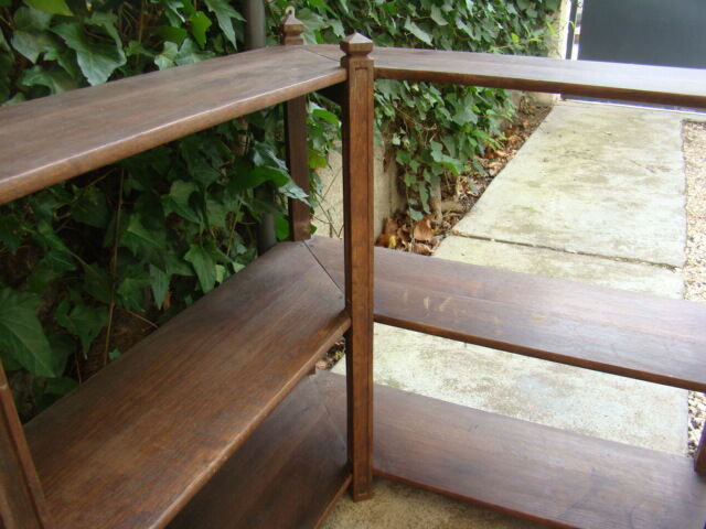 Old solid oak corner shelf