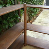 Old solid oak corner shelf