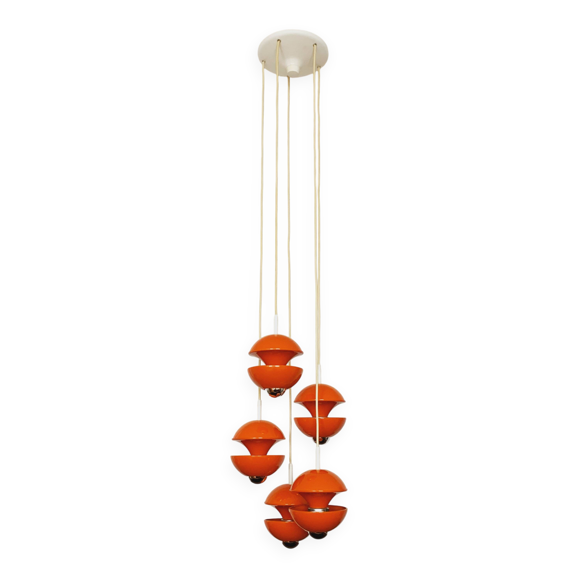 1970s cascading lamp by Klaus Hempel for Kaiser Leuchten
