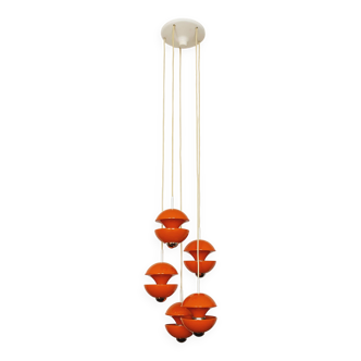 Lampe en cascade des années 1970 par Klaus Hempel pour Kaiser Leuchten