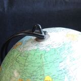 Globe earth base in metal Girard and Barrere Paris 1960