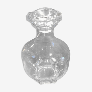 Glass art deco carafe with cork