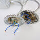 Pair of vintage metal wall sconces with glass tube 1970