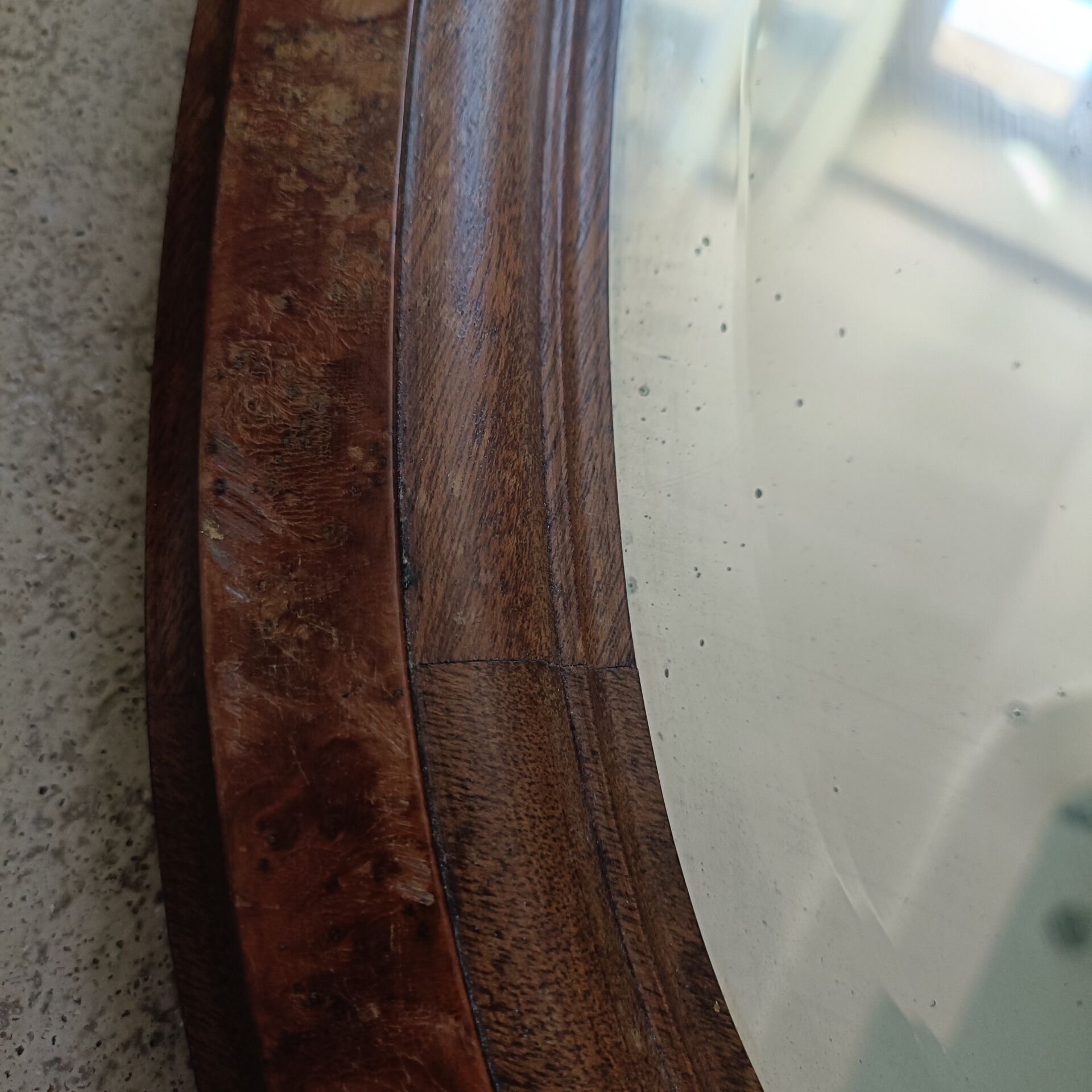 Miroir ovale biseauté Art Déco
