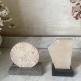 asymmetrical marble Art Deco bookends