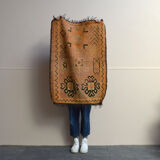 Vintage moroccan rug, original faded pastel toned boujad 82x123cm