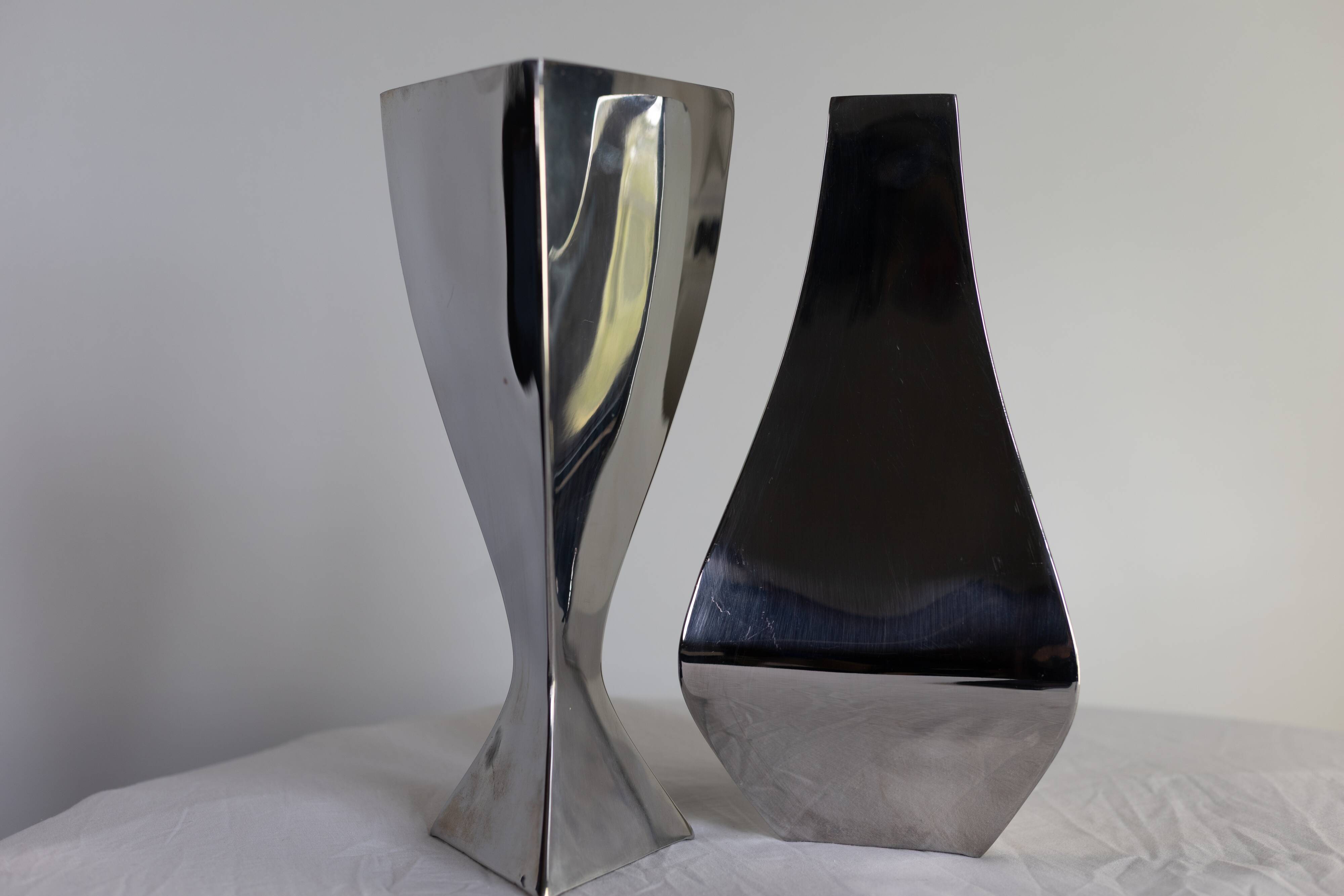 Michael Aram - Set of two 1st edition stainless steel vases