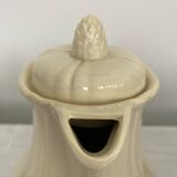 Plain ivory teapot Digoin Sarreguemines