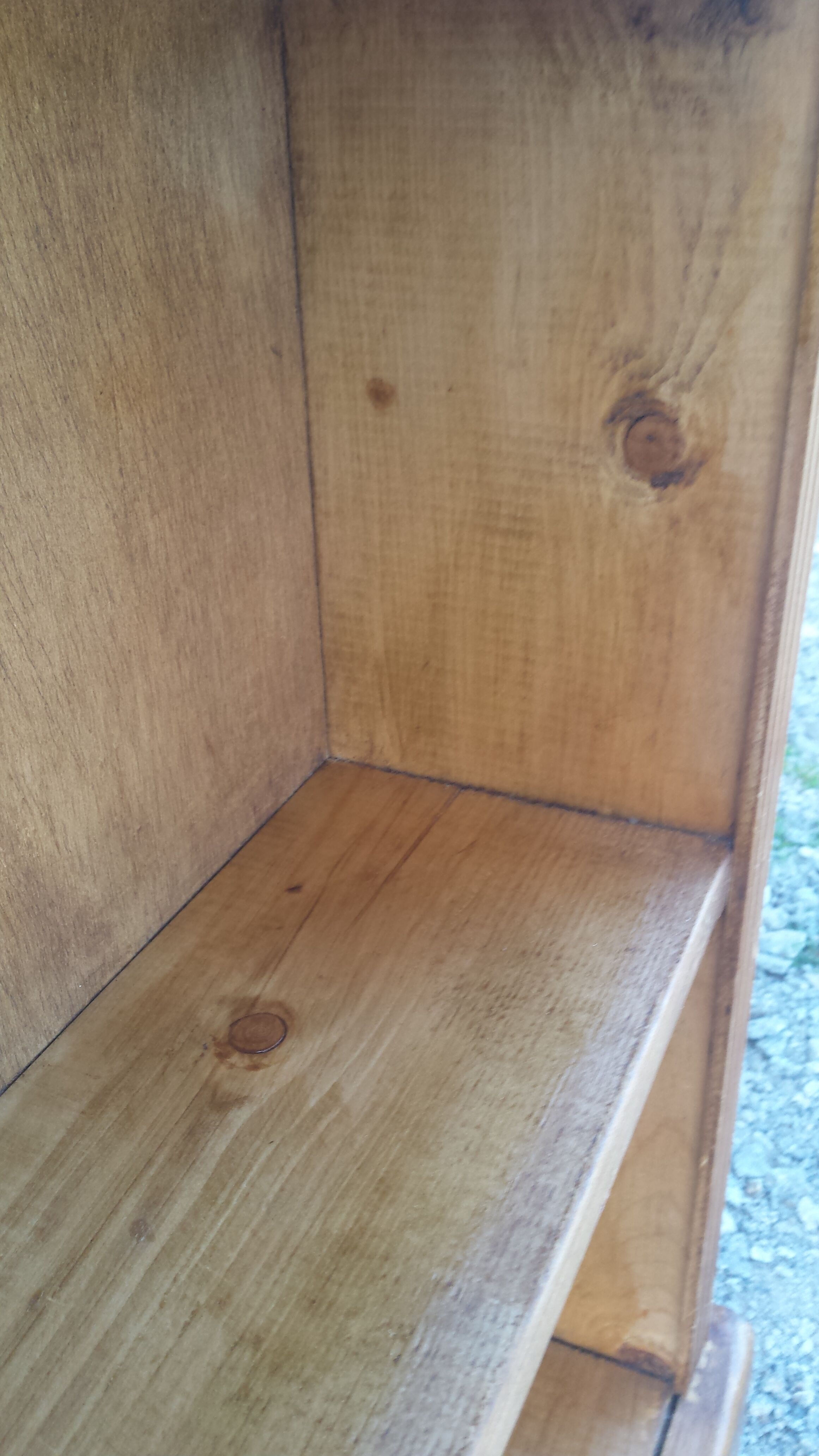 Shallow wooden shelf