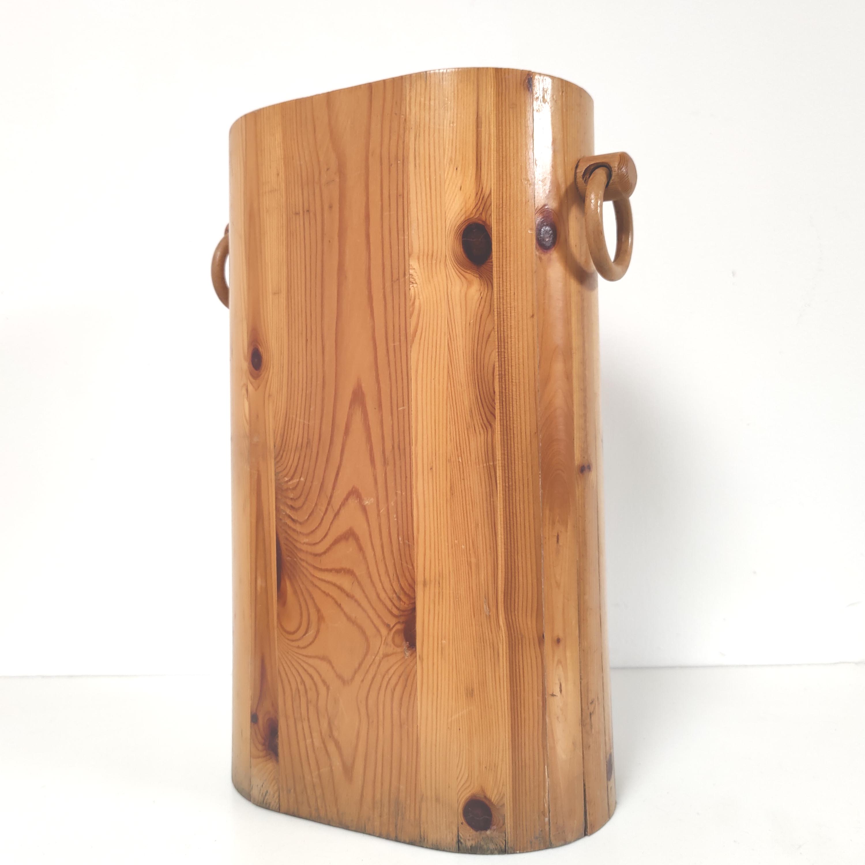 Vintage solid pine umbrella rack