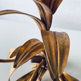 Golden leaf wall light