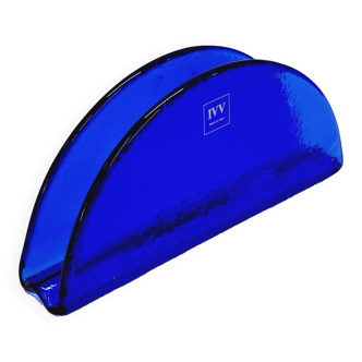 Napkin holder in cobalt blue glass IVV Made in Italy