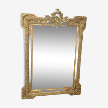 Miroir doré style Louis XV 110x81cm