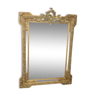 Miroir doré style Louis XV 110x81cm