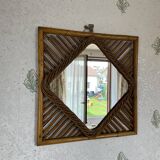 Rattan mirror