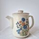 Cafetière en grès à fleurs '70s - Vintage