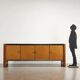 Vintage buffet Palazzi dell'Arte Cantù in walnut veneer, Italy, 1940s.