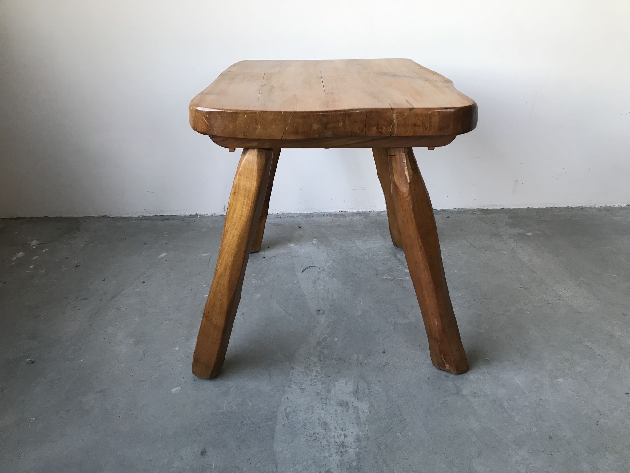 Brutalist coffee table in solid wood