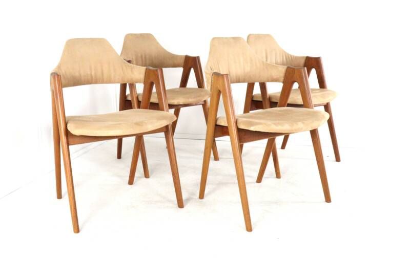 Set of 4 Kai Kristiansen for SVA Møbler model 42 / Compass Chairs