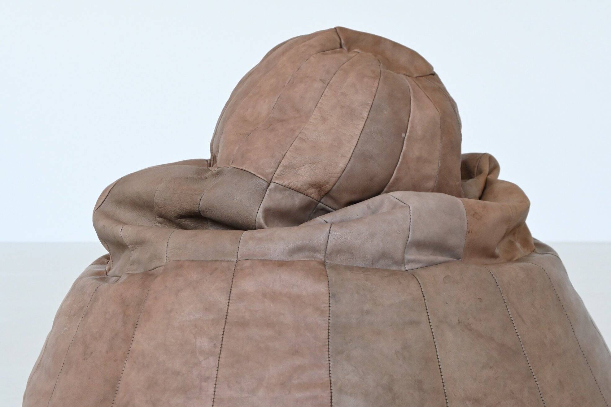 De Sede patchwork Bean Bag pouf in leather Switzerland 1970