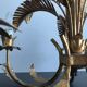 Palm leaf chandelier 1970