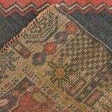 136x244 Vintage Geometric Pattern Designer Turkish Vintage Rug, 5x7