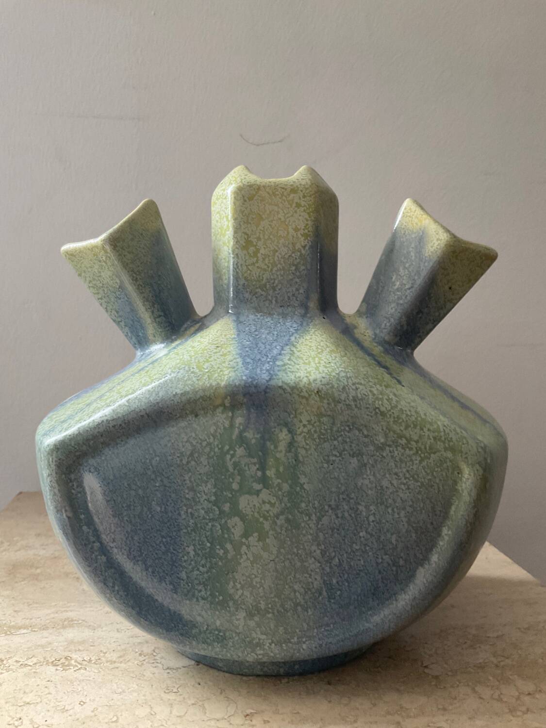 Art Deco vase in glazed ceramic