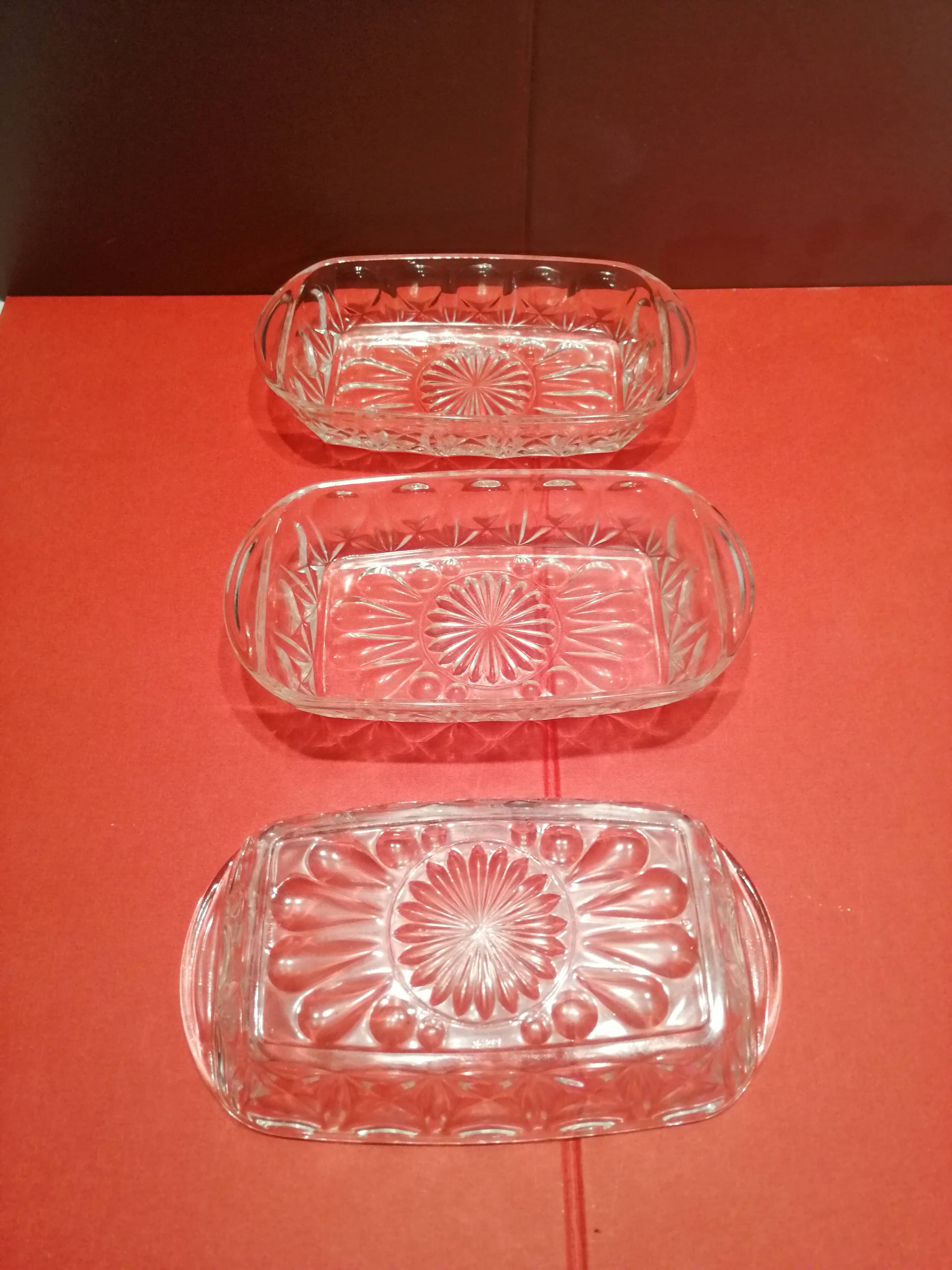 Vintage metal and glass servant