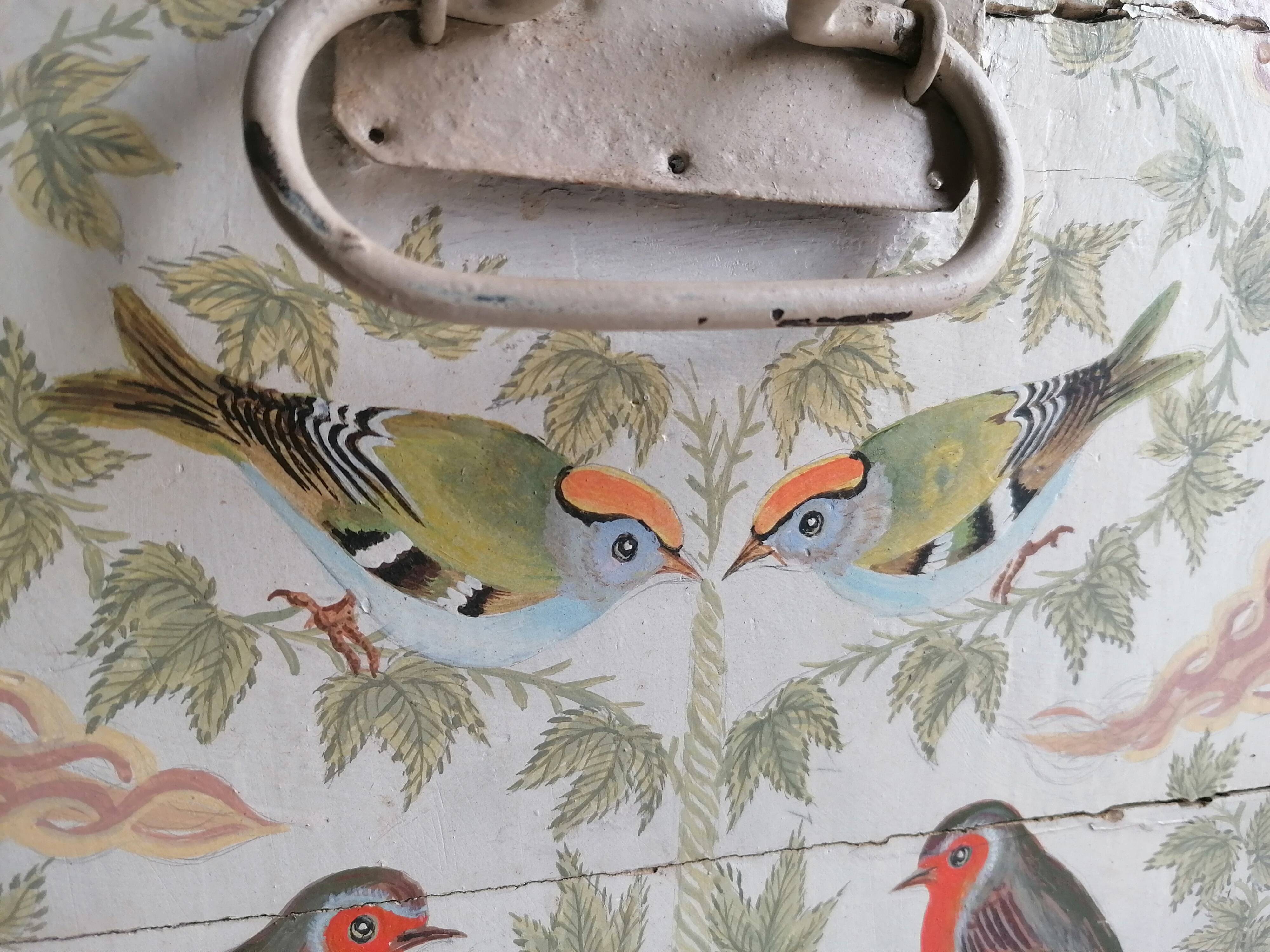 Painted wooden mallet birds