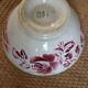 Bol sur pied fleur rouge Digoin Sarreguemines