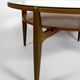 Important modern Scandinavian style coffee table, walnut / glass – c. 1960