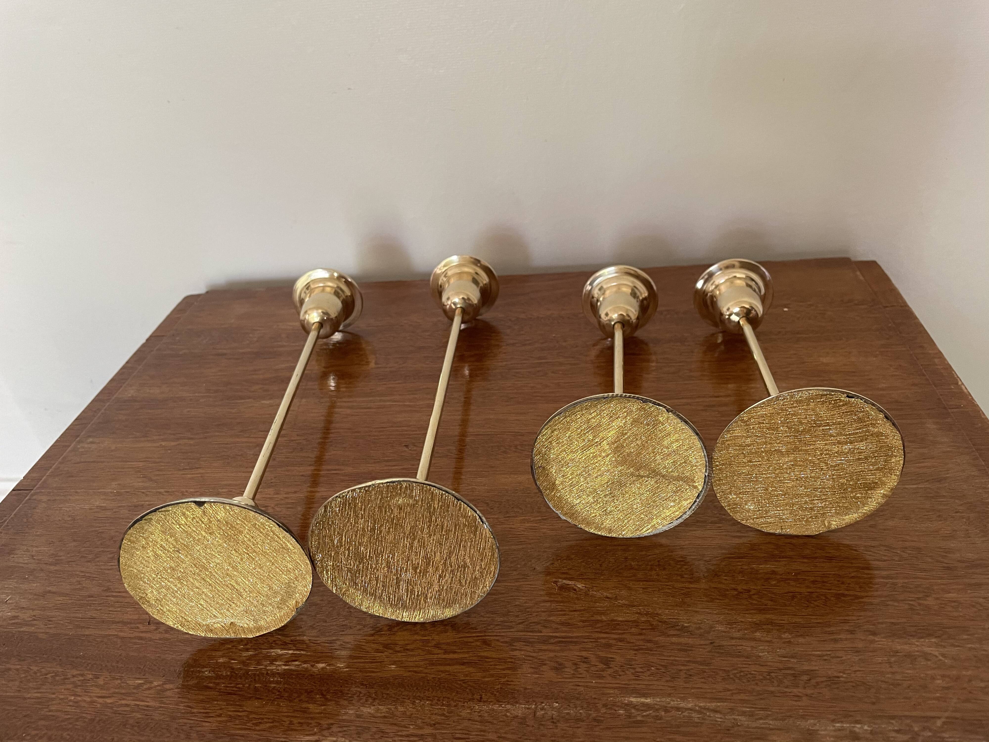 Gilded brass candlesticks