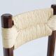 Vintage woven rush and wood bar stools , set of 2