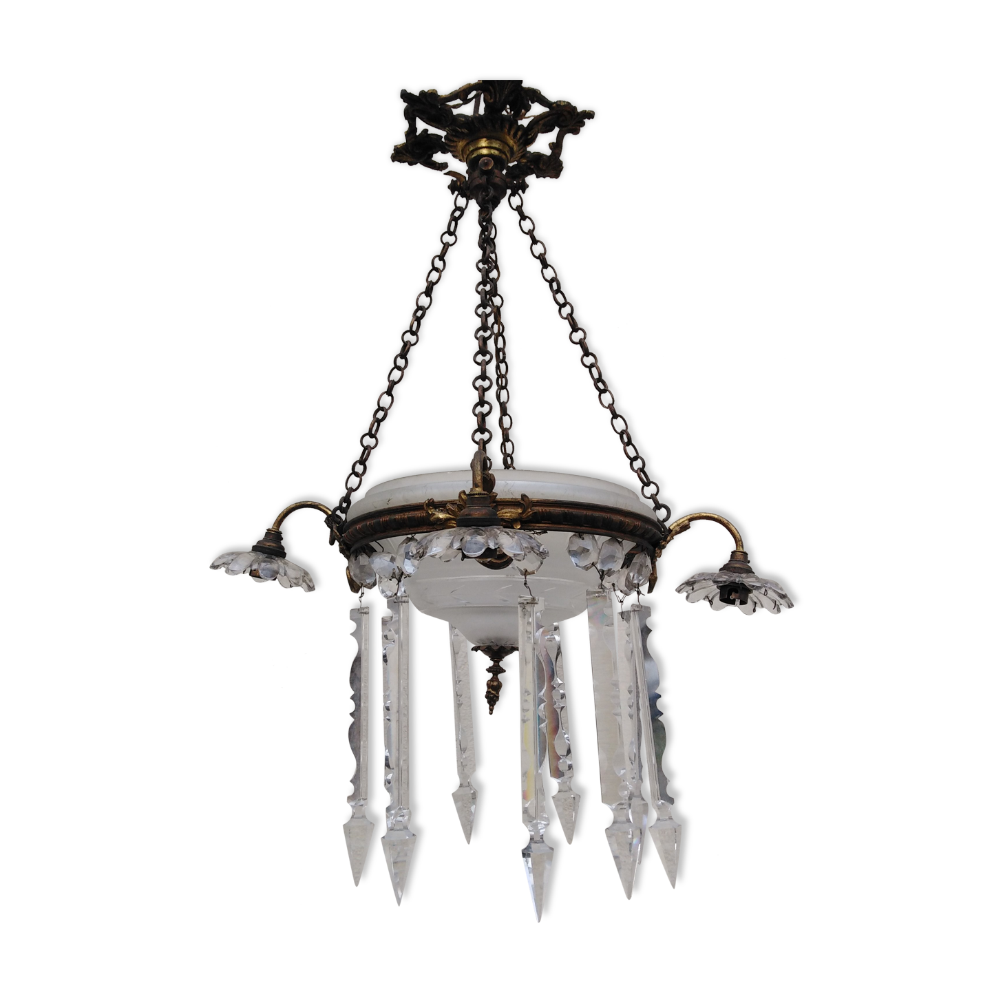 Art deco crystal hanging