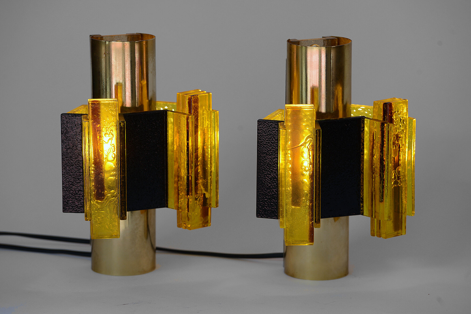 Pair of wall sconces by Claus Bolby for CEBO industries. Denmark 1960s