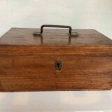 Old wooden box with handle