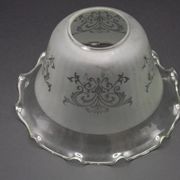 Set of 4 Victorian Style Bell-Shaped Glass Replacement Shades Frilled Edge