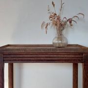 Vintage wooden wheeled side table/console