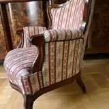 Louis Philippe style armchair with footrest from the 19th century.