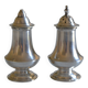 Salt and pepper shaker set, silver-plated metal, Mappin & Webb's Prince's Plate.