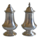 Salt and pepper shaker set, silver-plated metal, Mappin & Webb's Prince's Plate.