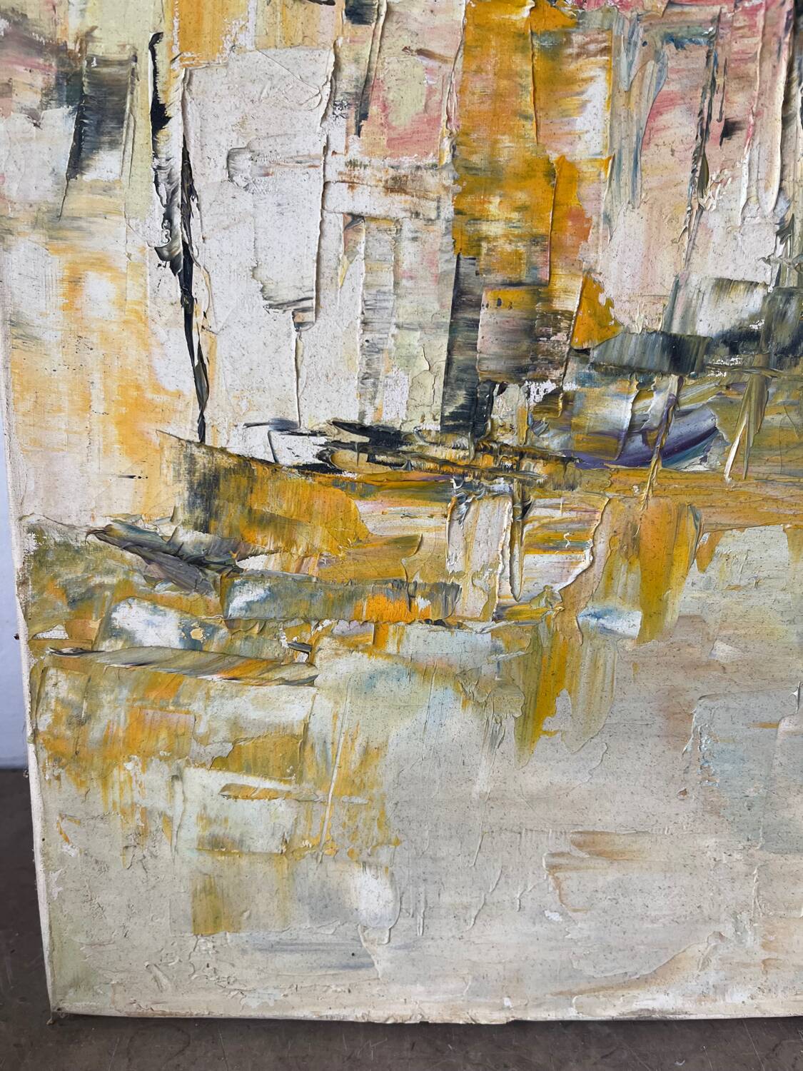 Main Street, knife technique, signed M Attal 1974